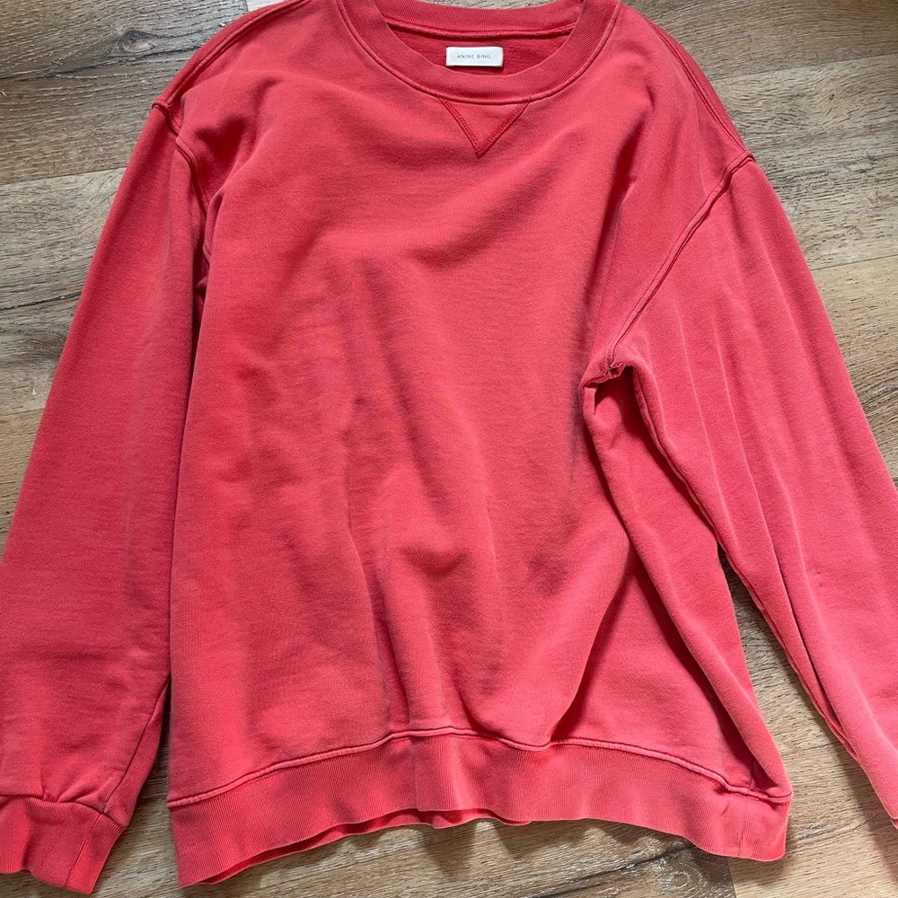 Anine Bing Vibrant Red Cotton Top